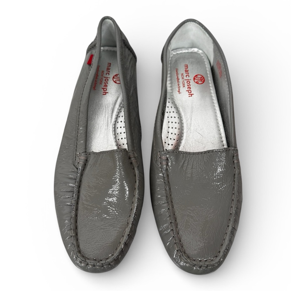 Marc Joseph Women’s Leather Slip-Ons | Silver